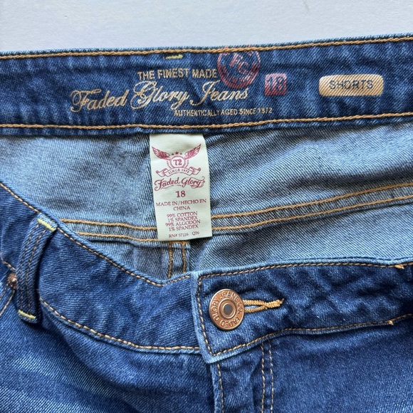 Faded Glory Rolled Cuff Jean Short Size 18 - Picture 10 of 10